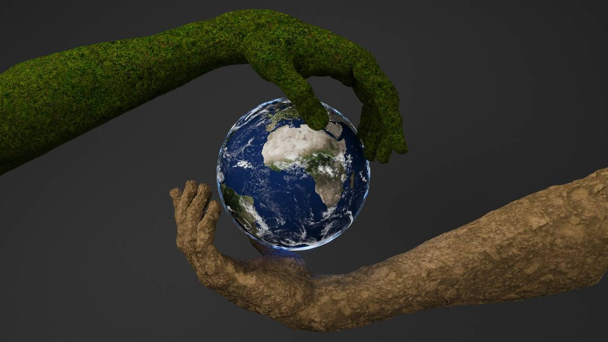 Quote graphic reading 'Protecting nature starts at home' overlaid on lush forest imagery
