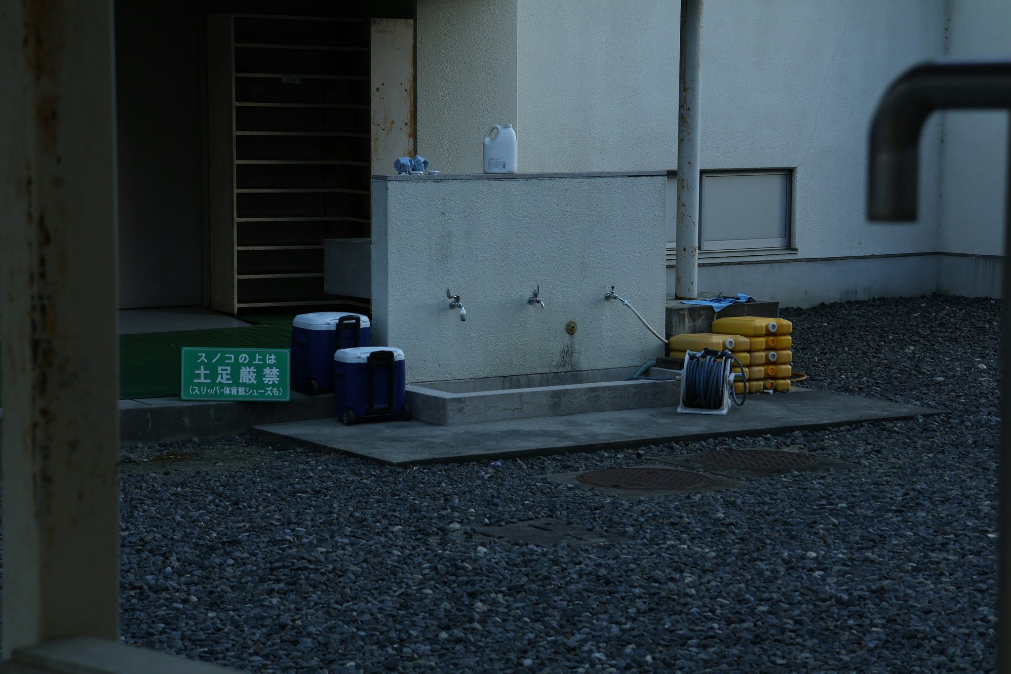Industrial site with visible environmental damage due to pollution